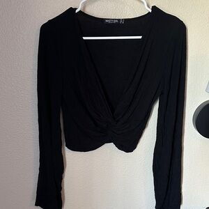 Nasty Gal Deep V twist top
